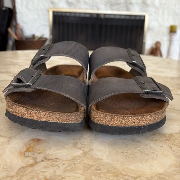 Birkenstock Arizona Soft Footbed - Nubuck Leather Concrete Grey - Picture 9 of 13